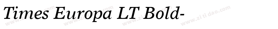 Times Europa LT Bold字体转换